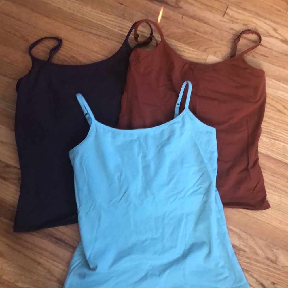 Three JJill shelf bra tanks— never worn!